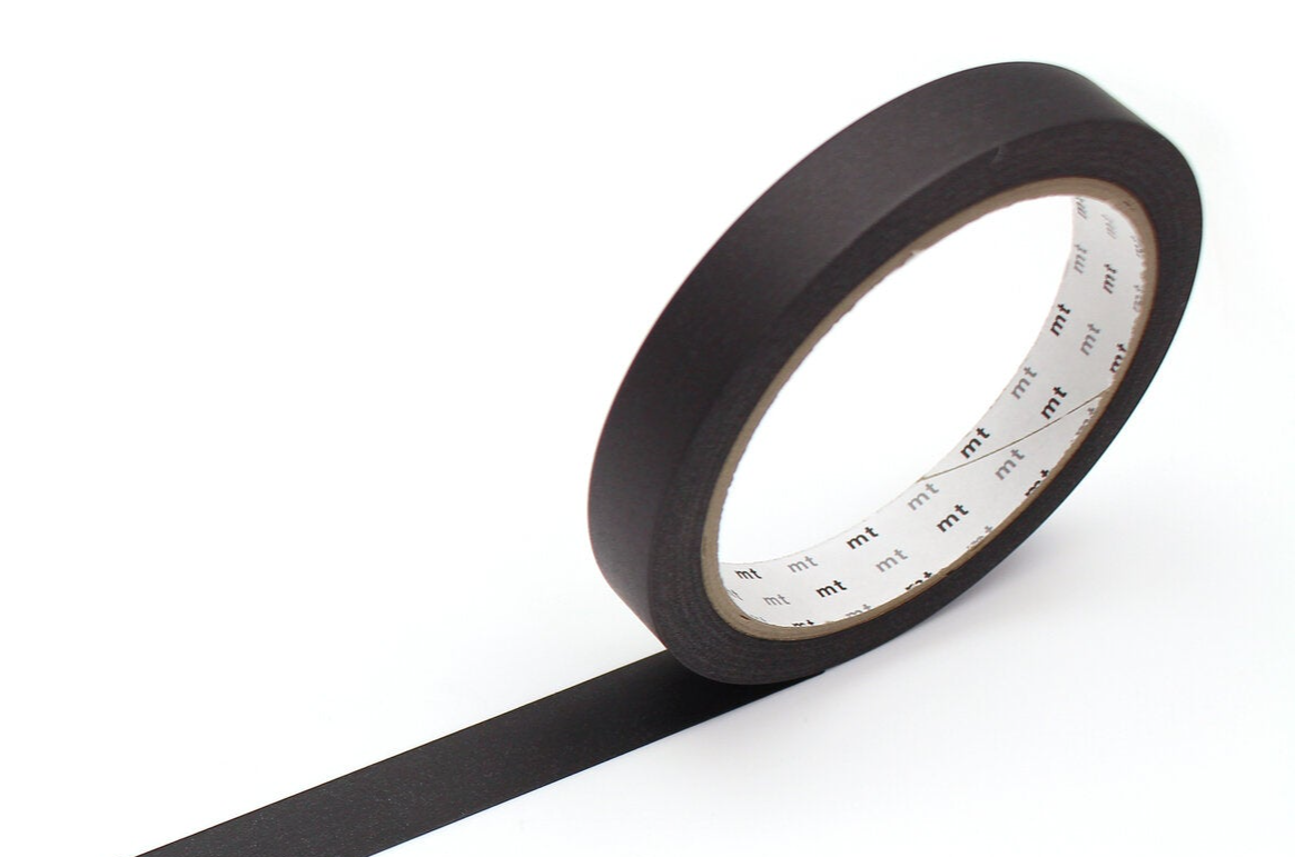 Washi Wrapping Tape / Matte Black