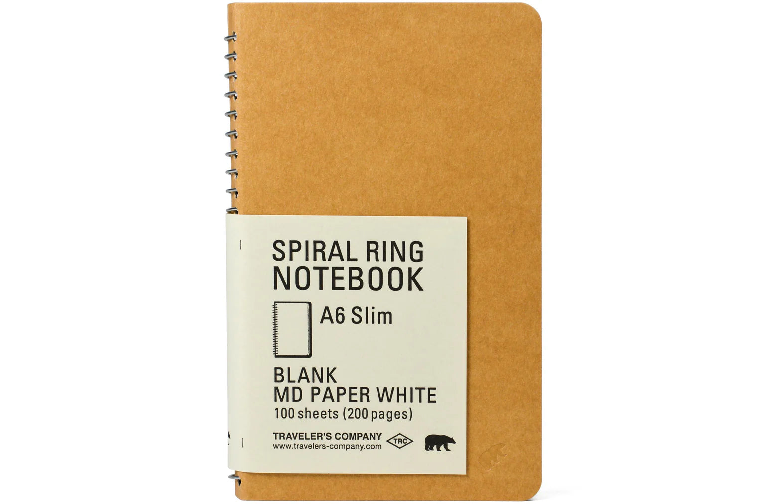 a6 slim blank md white spiral notebook