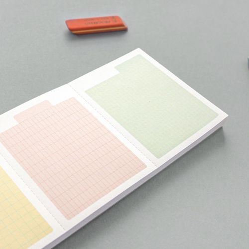 Pastel Archiving Memo Pad / Grid Print
