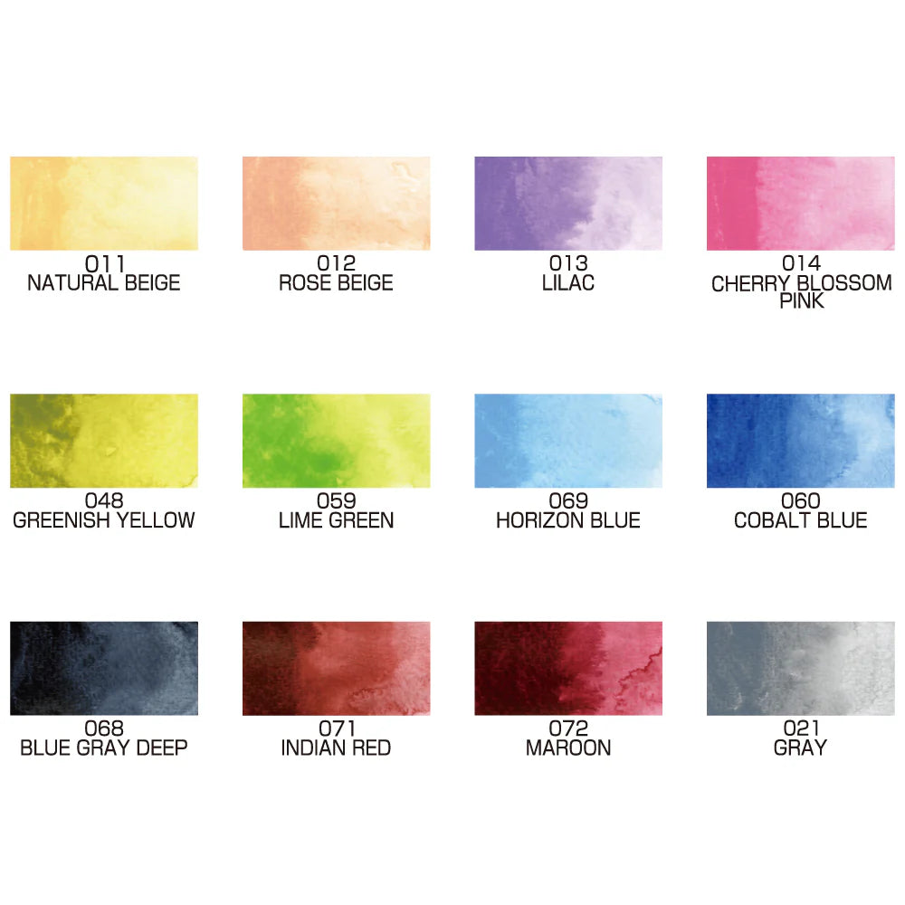 Kuretake Gansai Tambi Watercolors / Set Of 12 / Nuance