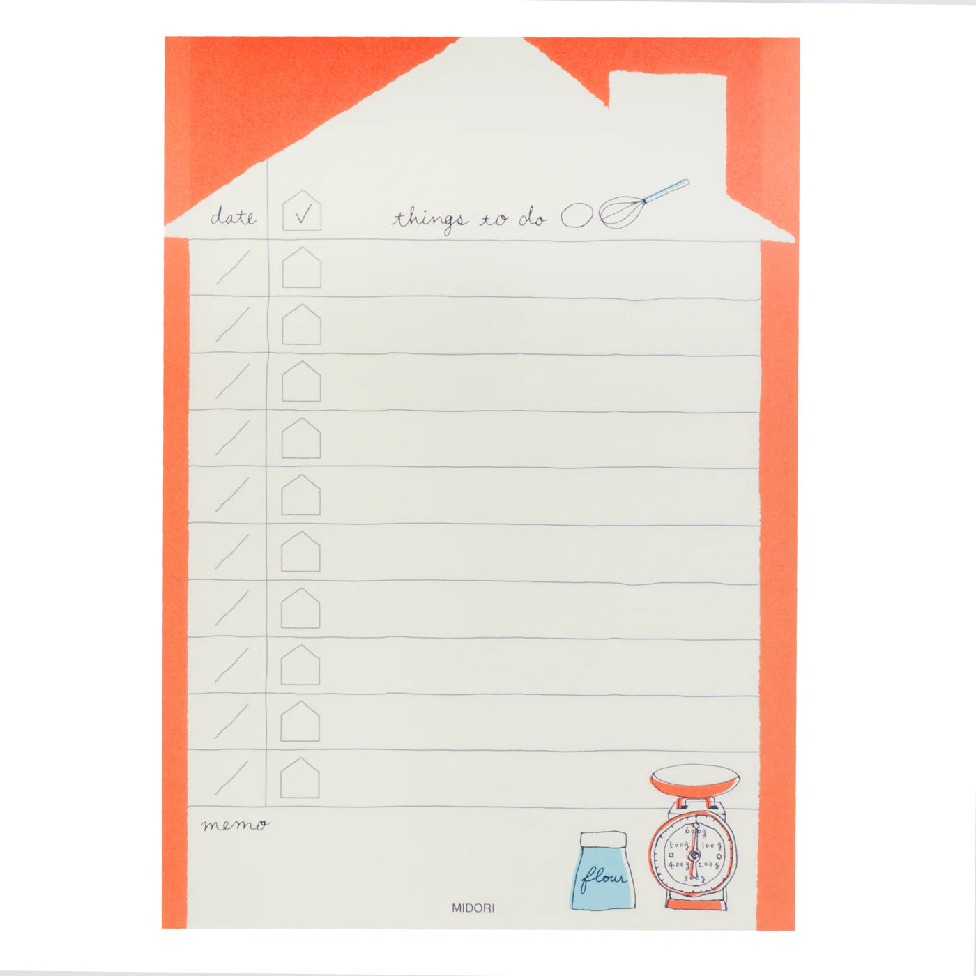 Midori Memo Pad / To Do List Household Items