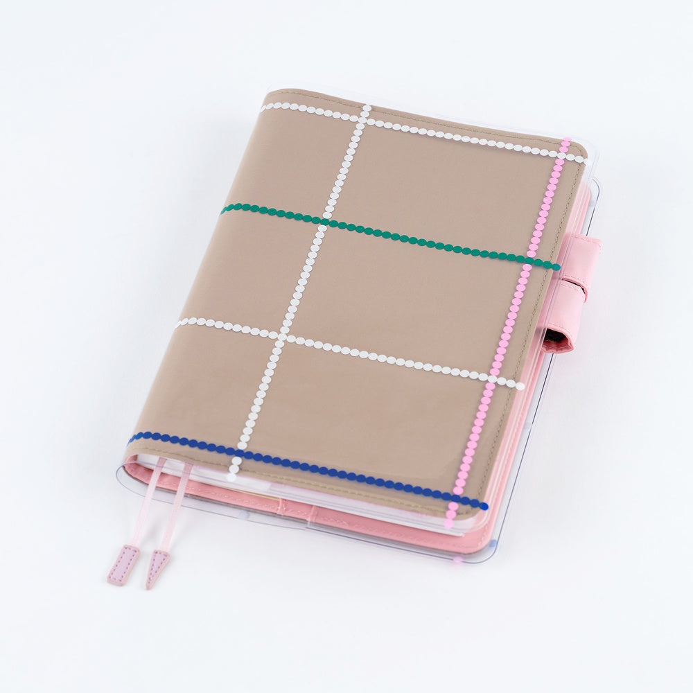 Hobonichi Techo / Yoshie Watanabe: Cover on Cover for A5 Size / Dotted Plaid