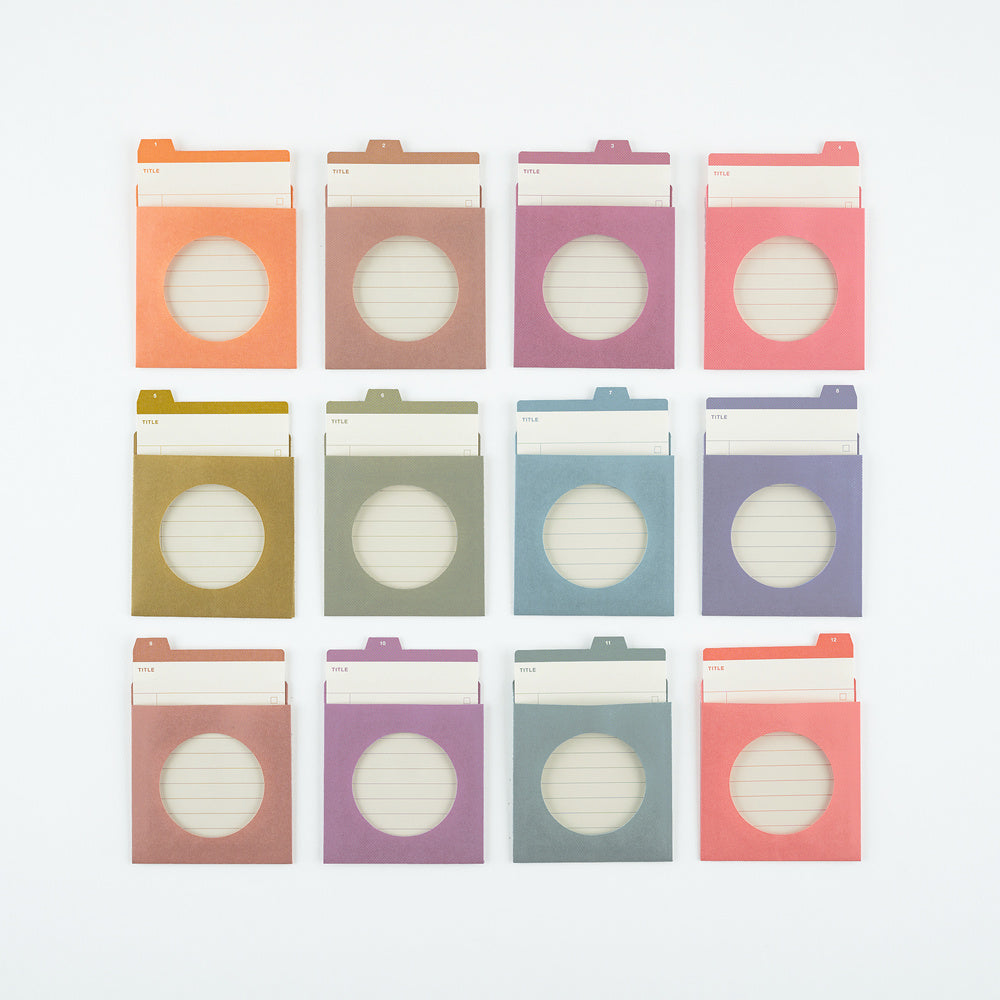 Hobonichi Techo / TSUKI no IRO: 12 Month Index Pockets