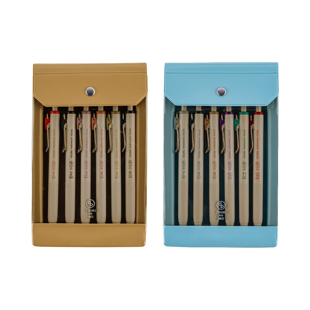 Hobonichi Techo / TSUKI no IRO: Uniball One - Jan-June Set with Case