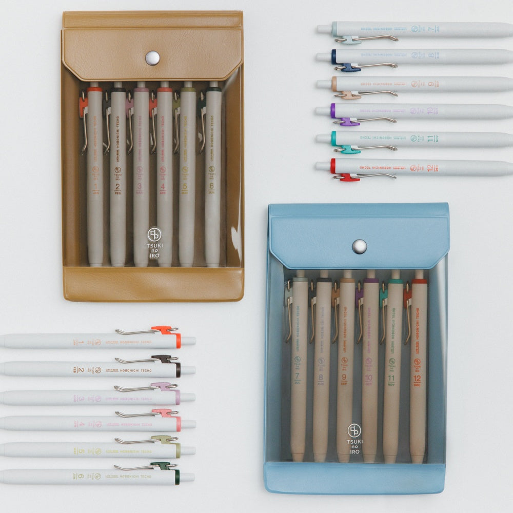 Hobonichi Techo / TSUKI no IRO: Uniball One - Jan-June Set with Case