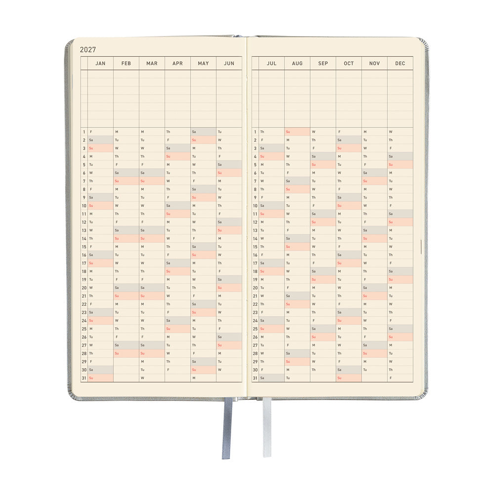 Hobonichi Techo Weeks / Leather: Noble Silver