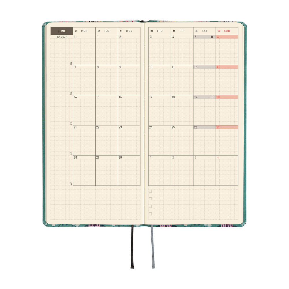 Hobonichi Techo Weeks / Yumi Kitagishi: White Cat Wallpaper