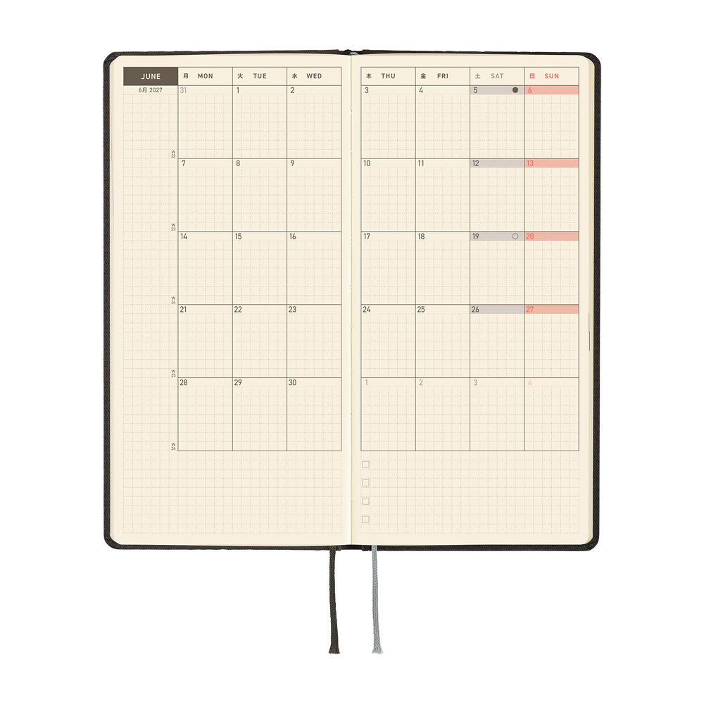 Hobonichi Techo Weeks / Paper Series: Black Argyle