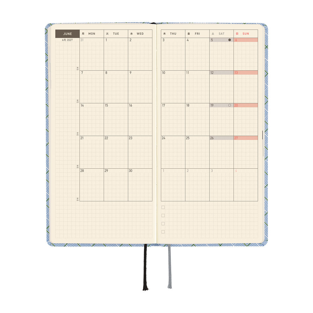 Hobonichi Techo Weeks / Shirt Fabric: Graph Plaid