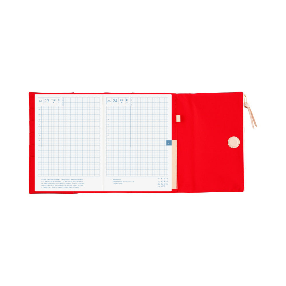 Hobonichi Techo Cover / A5 / Tragen: Red