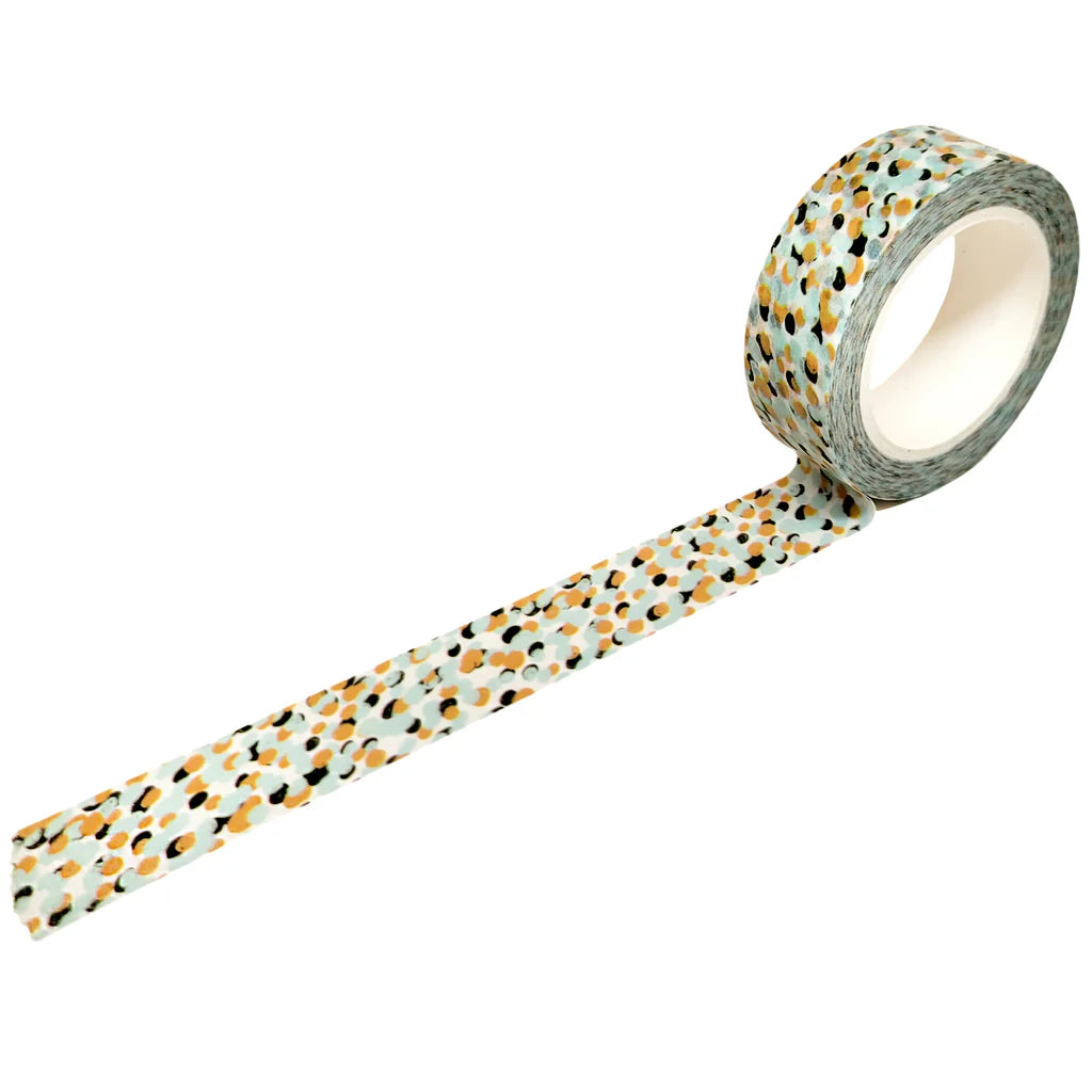 Blue, Yellow, Green Confetti Dot Washi Tape