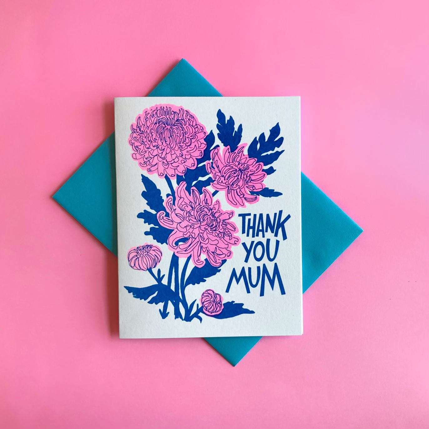 Thanks Mum Mother Risograph Greeting Card