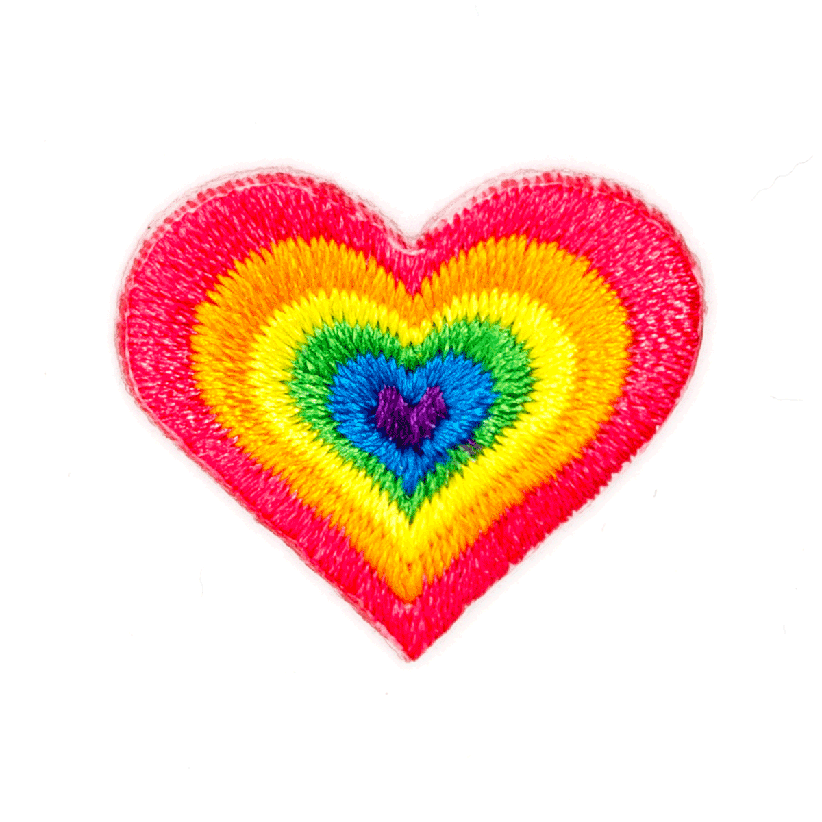 Rainbow Heart Embroidered Sticker Patch