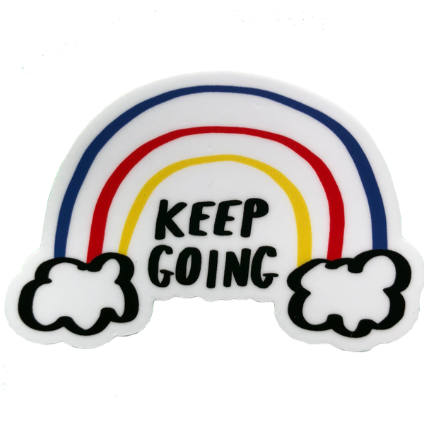 Keep Going Rainbow sticker