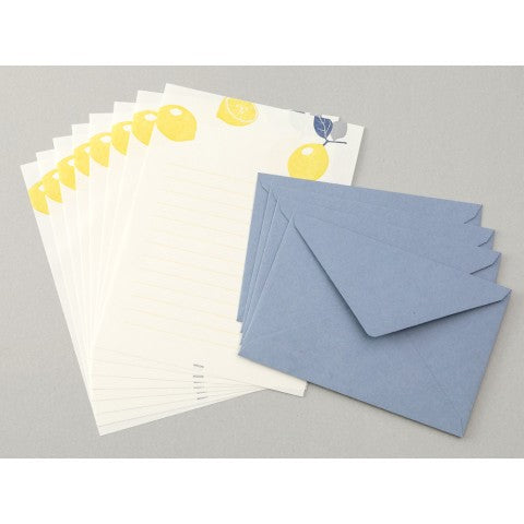 letterpress lemon stationery set