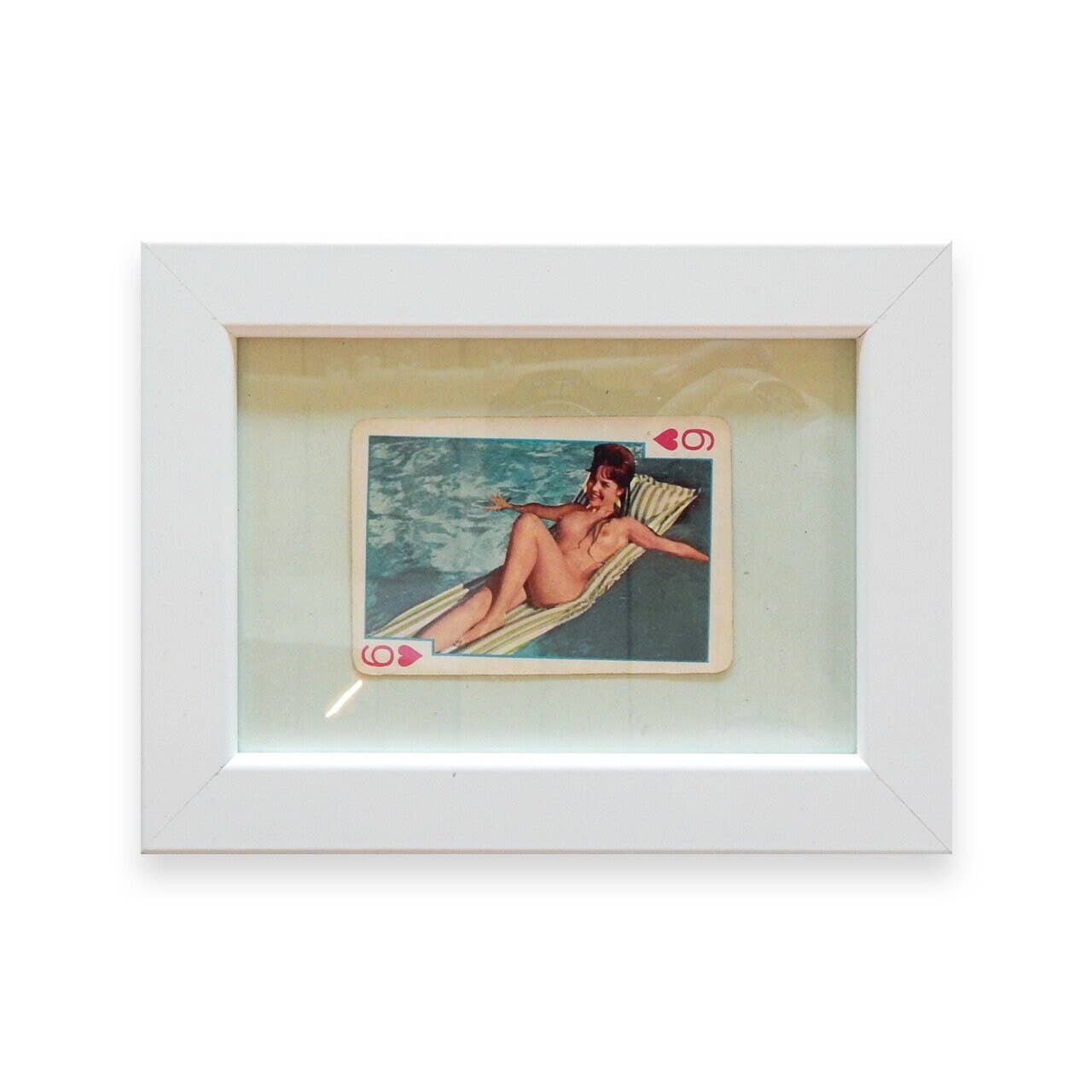 Vintage Framed Risque Playing Cards