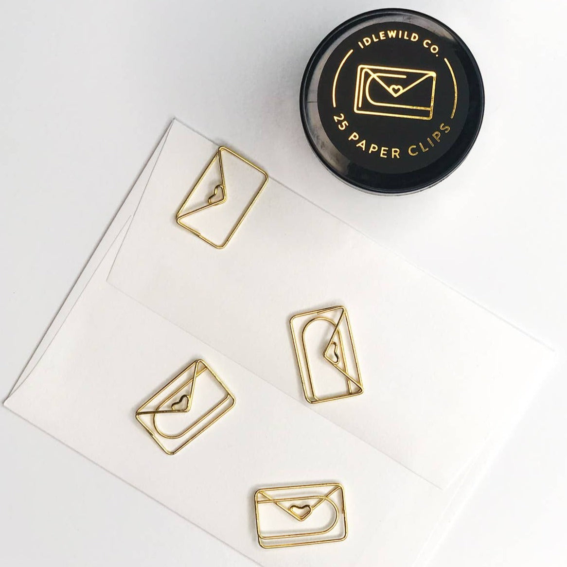 Love Letter Gold Plated Paper Clips