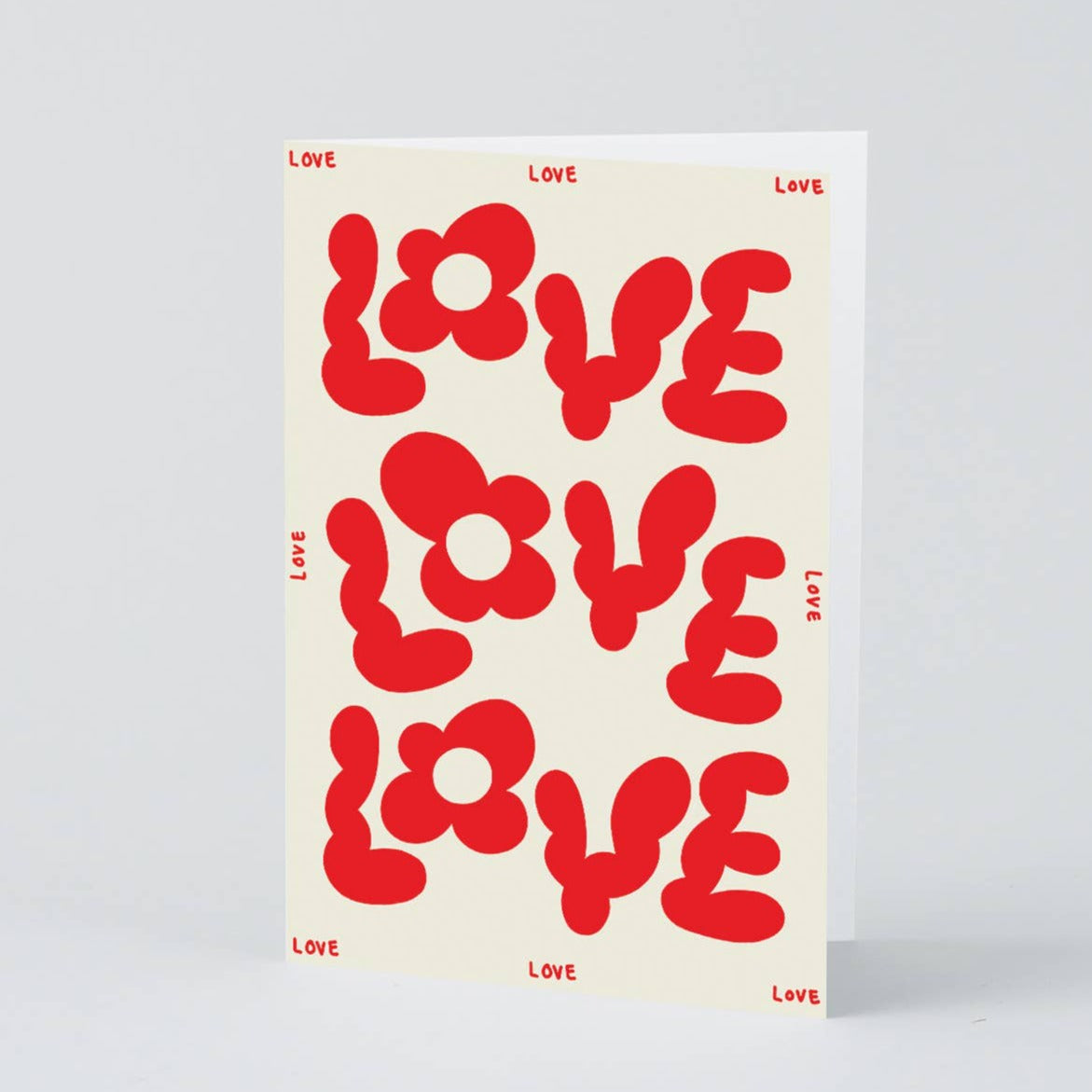 Love Love Love Embossed Greeting Card