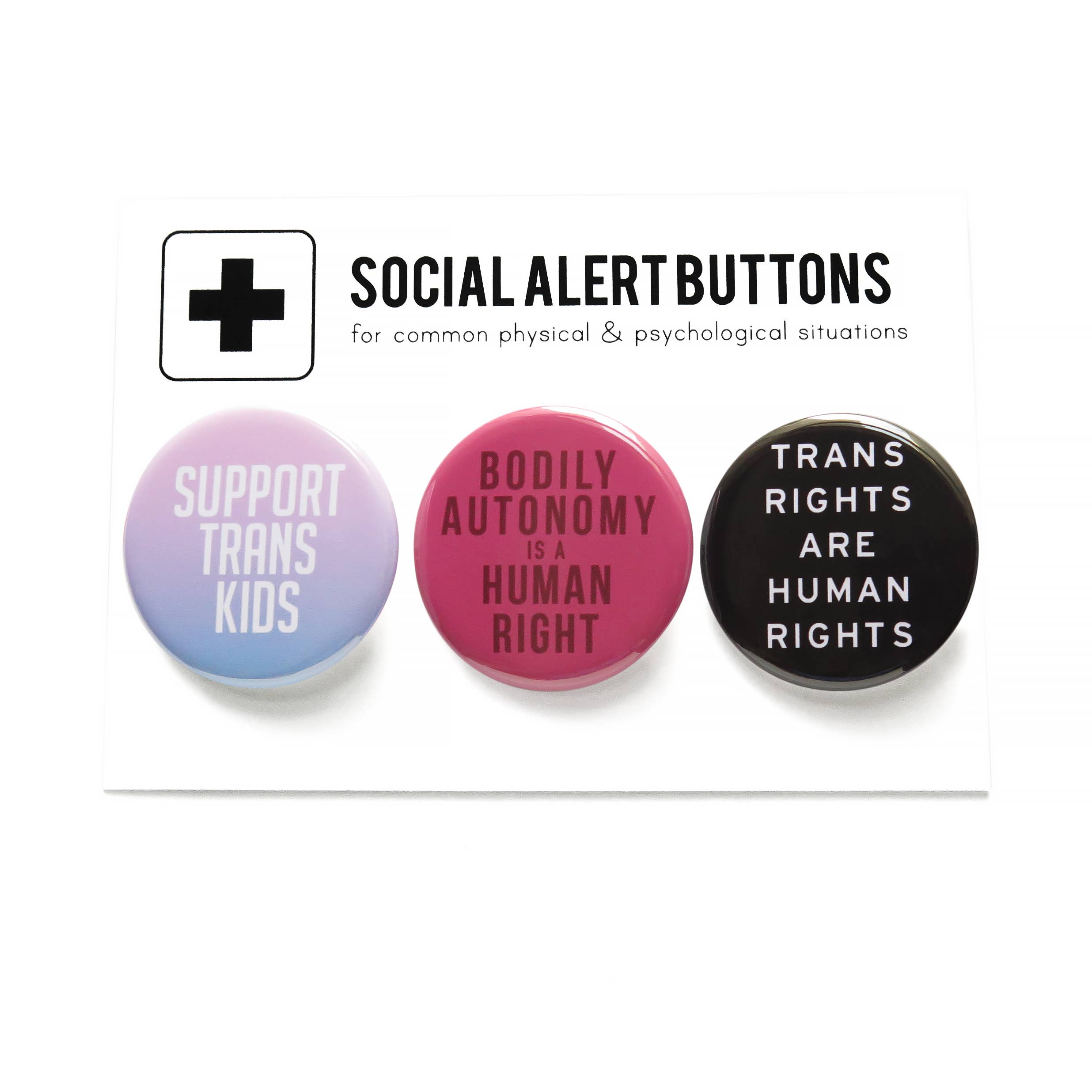 Trans Rights Pinback Buttons / 3-Pack