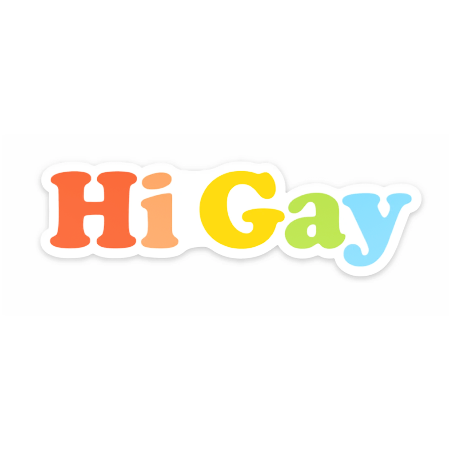 Hi Gay Sticker