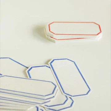 Red Letterpressed Labels