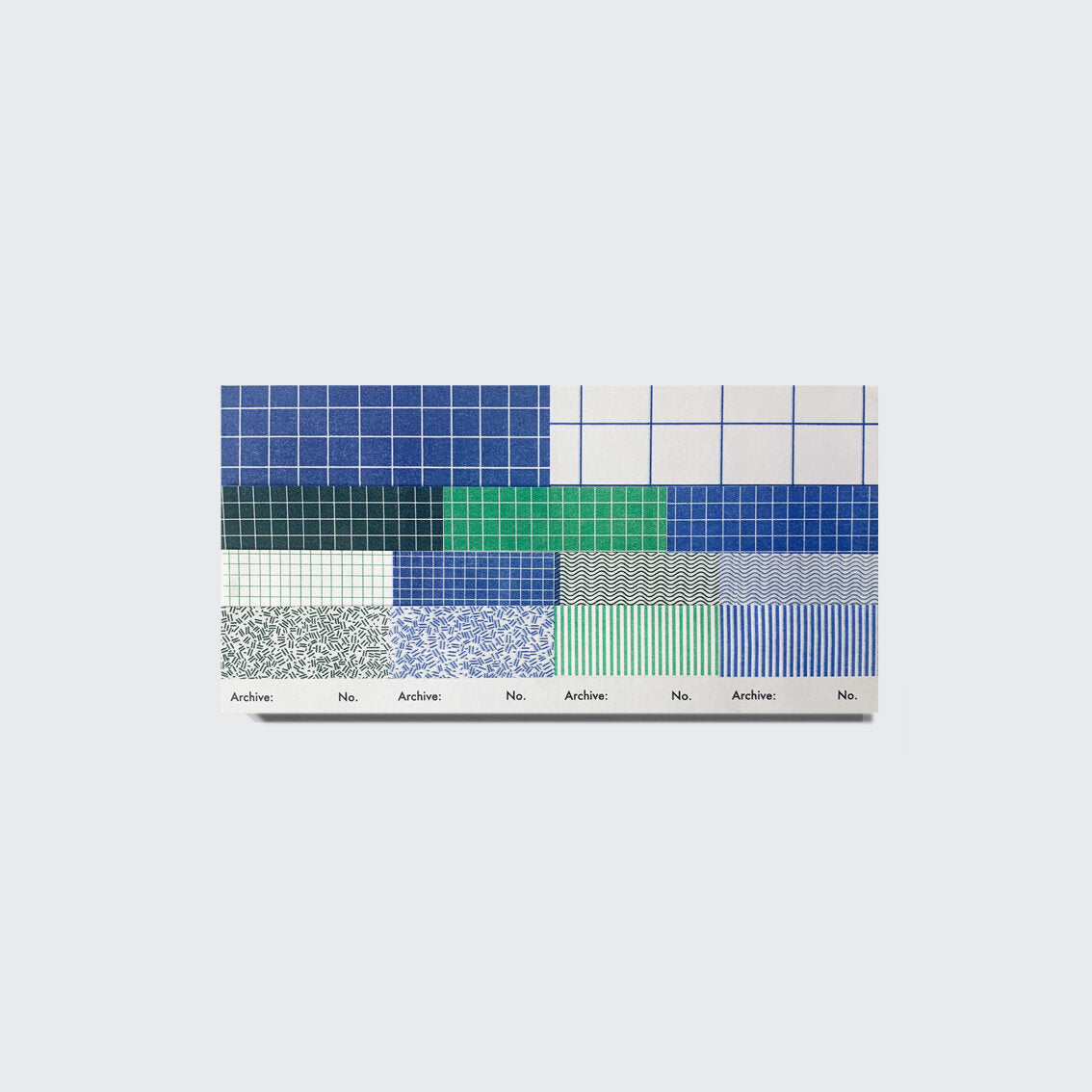 Archive Gummed Labels in Blue and Green