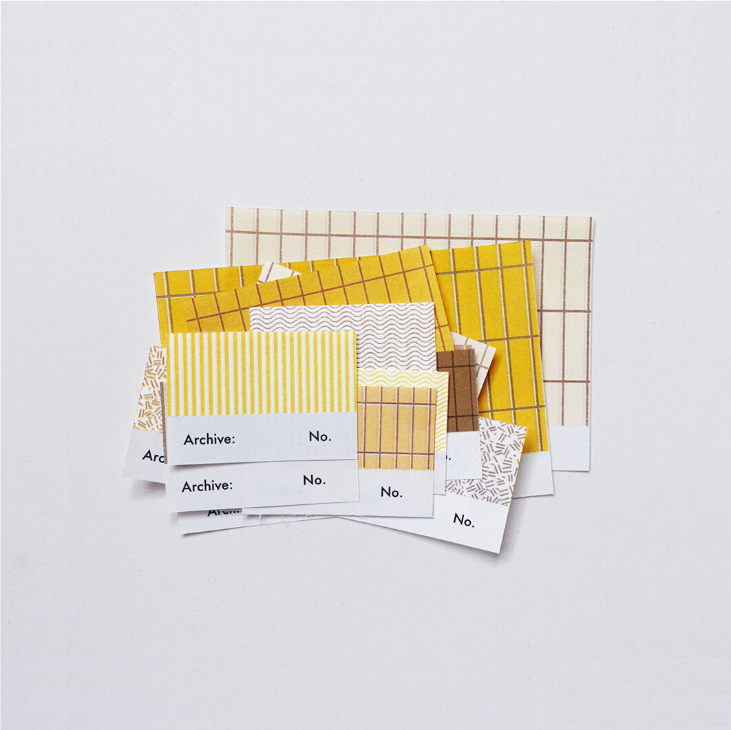 Gummed Labels in Yellow and Gold