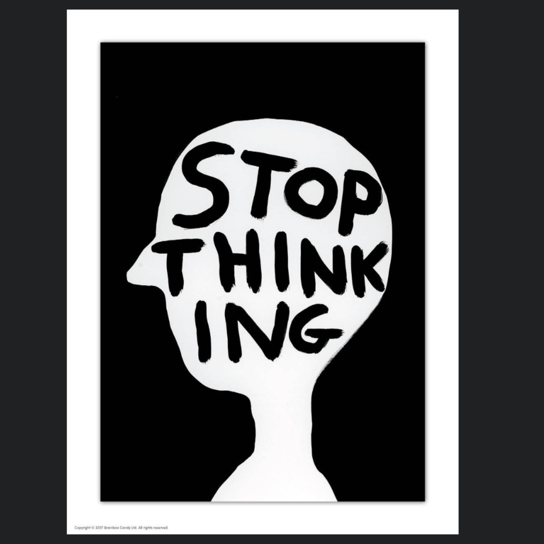 Stop Thinking Postcard