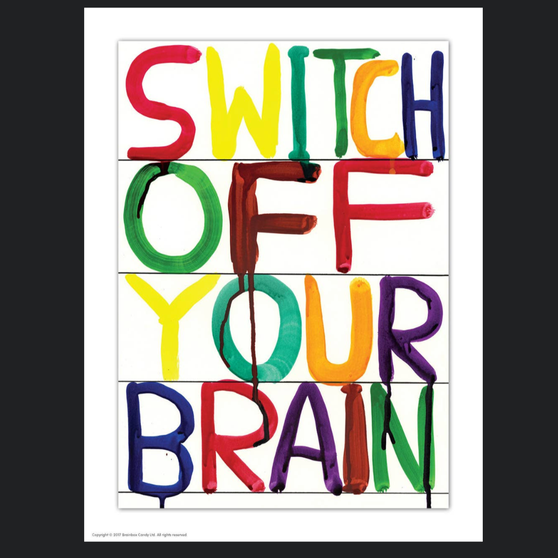 Switch Off Your Brain Postcard