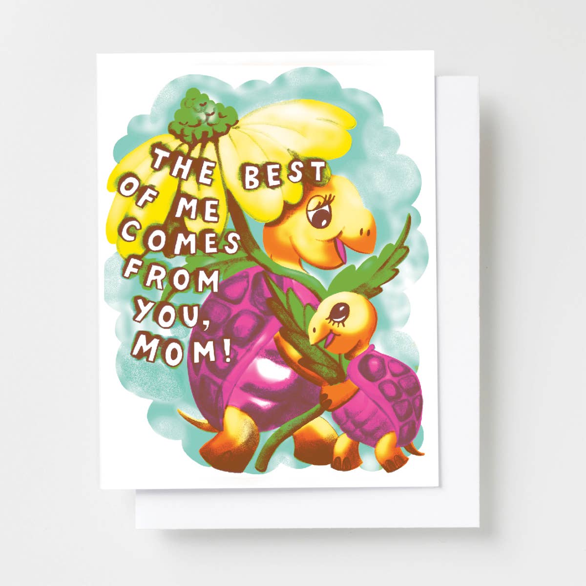 Best of Me Mom Risograph Card