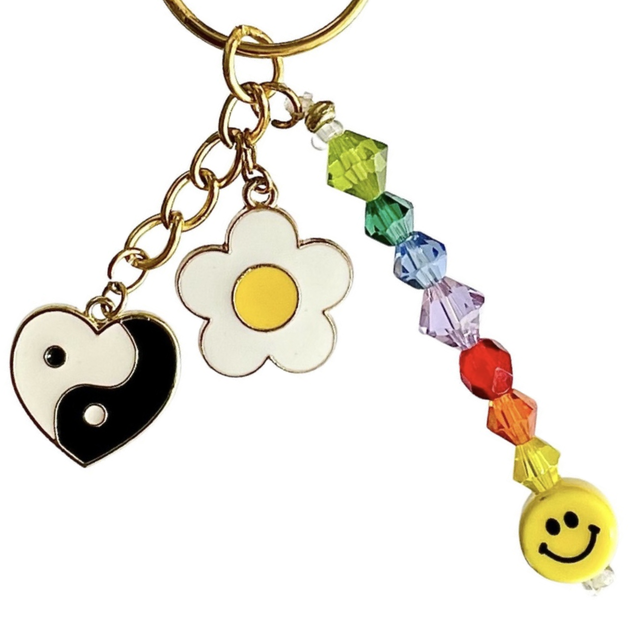 Y2K Smiley Face Keychain