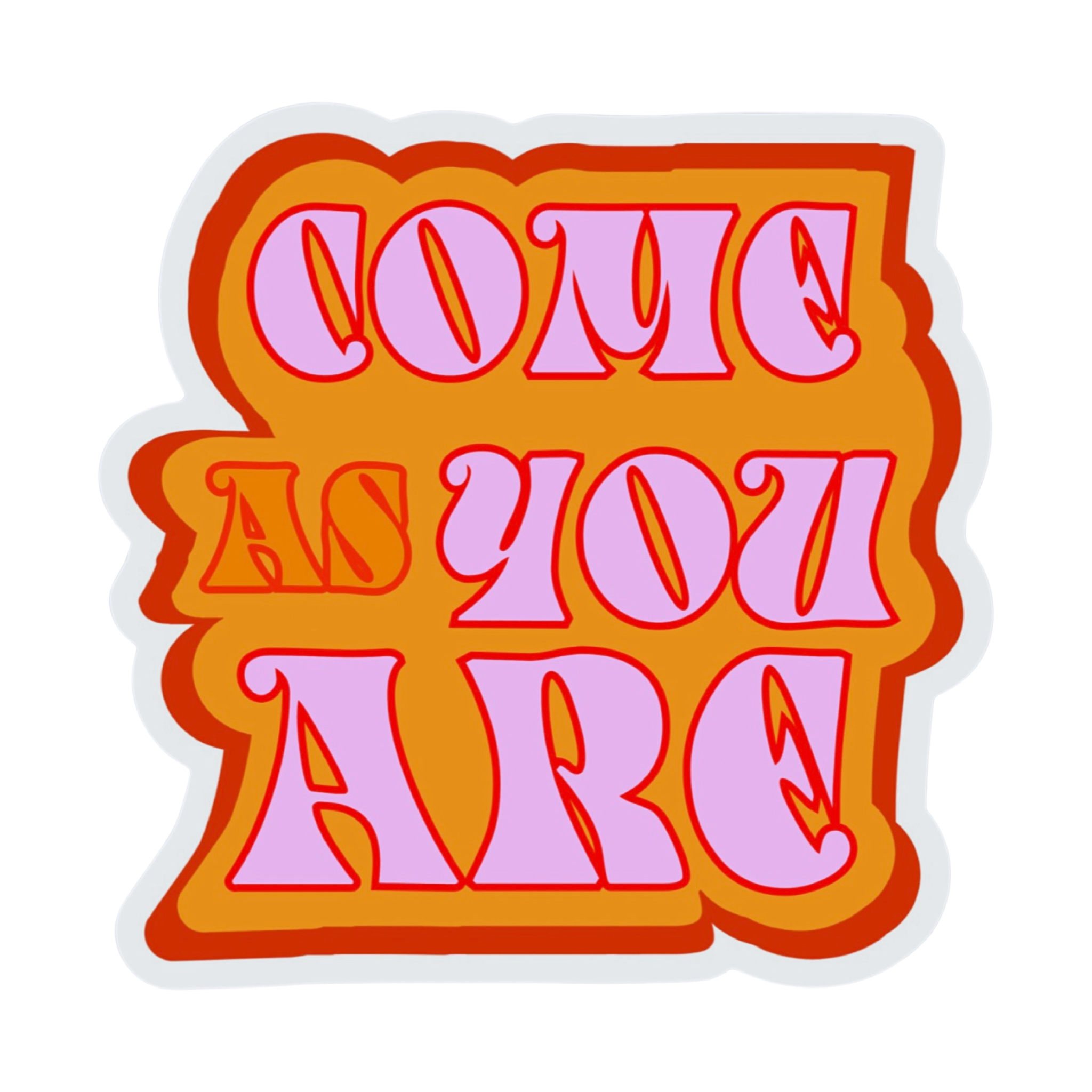 Come As You Are Y2K Sticker