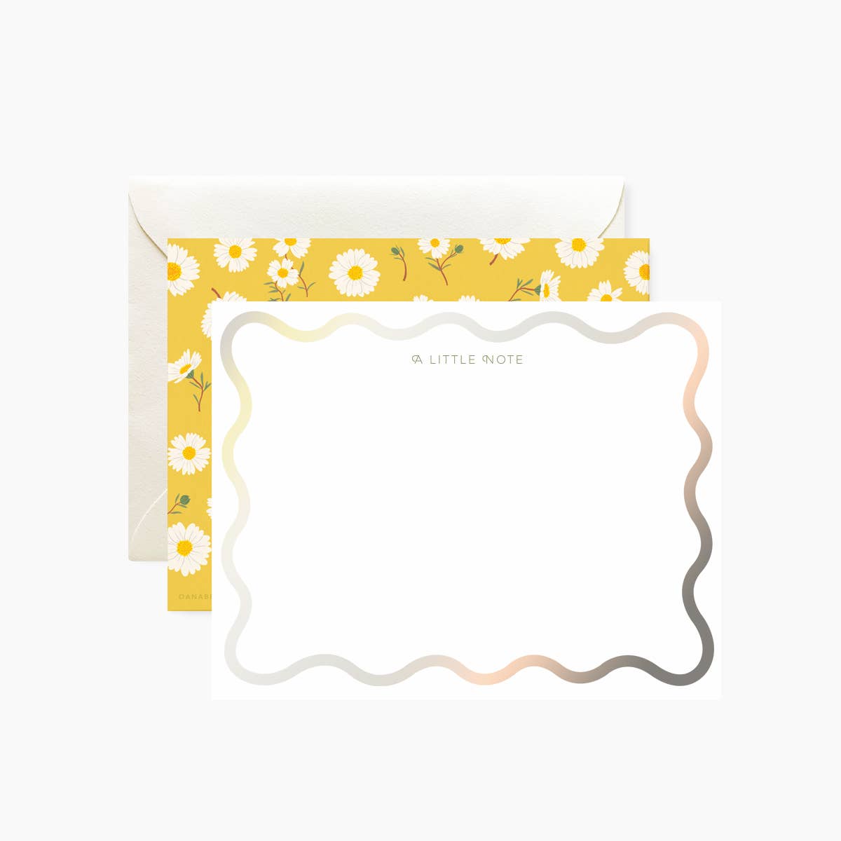 "A LITTLE NOTE" DAISY Notecards | Set of 4