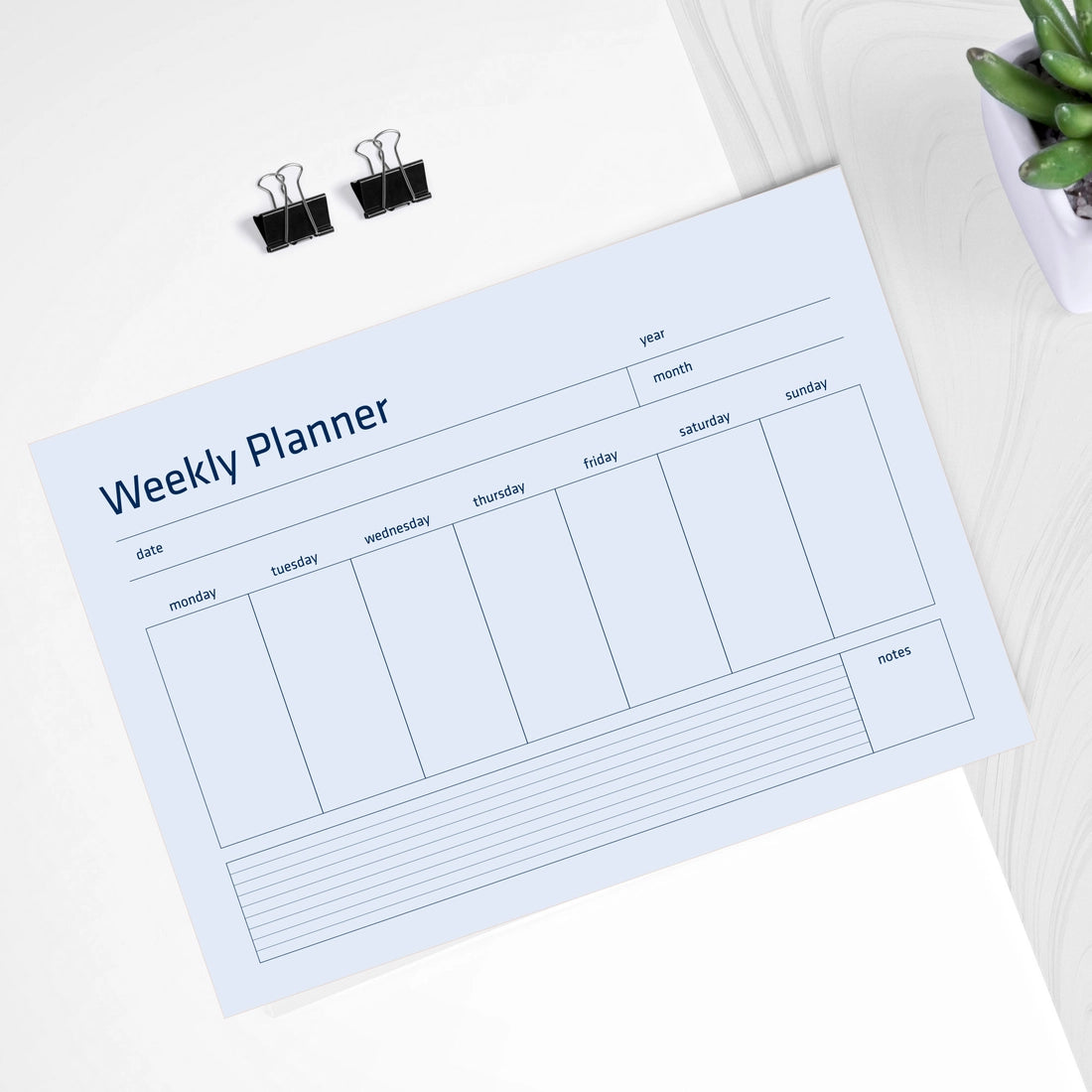 A5 Weekly Planner Desk Pad