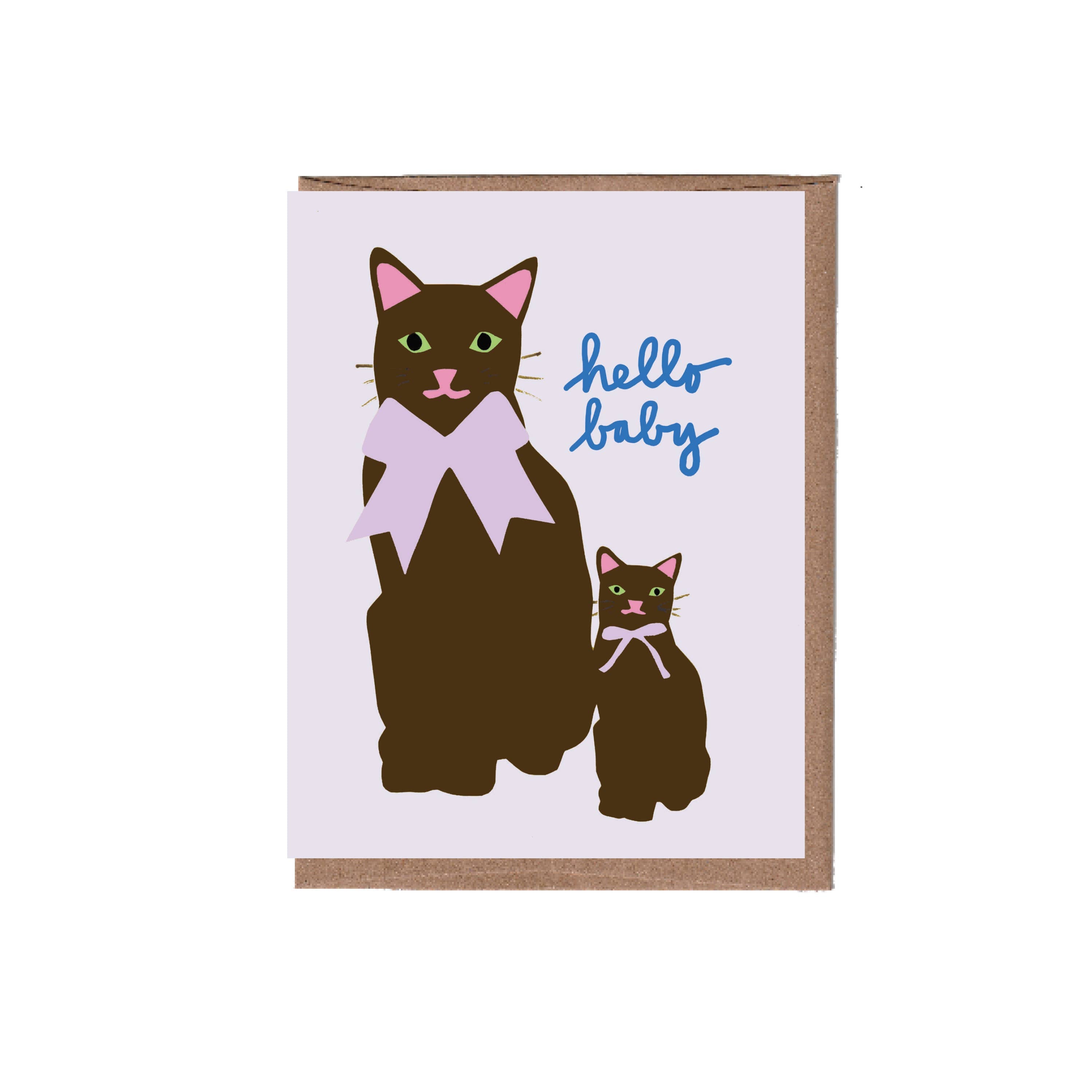Cat & Kitten Baby Greeting Card