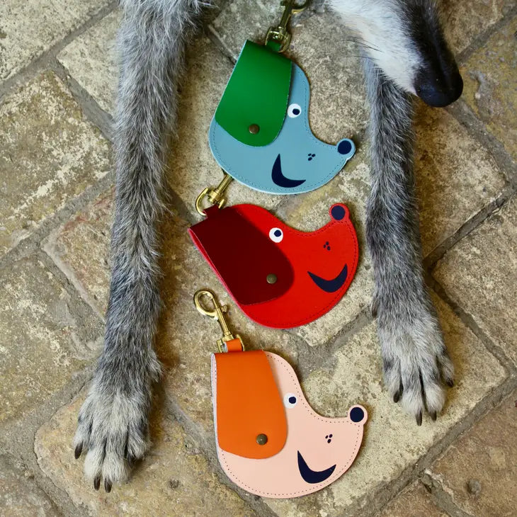 Leather Doggy Bag Holder / Peach