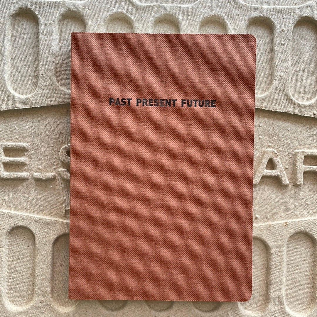 Large Past present future notebook in brick